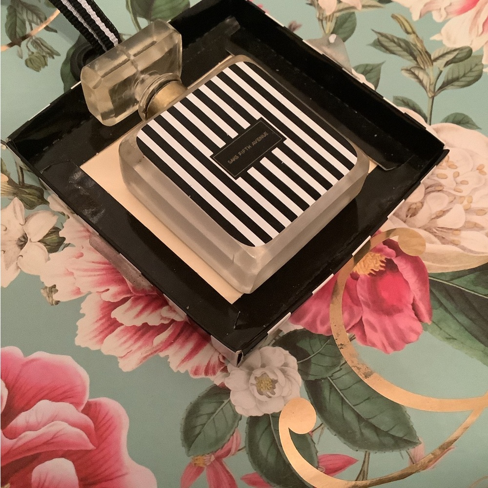 Black and White Striped Home Accent by [Saks fifth ave ornament ]